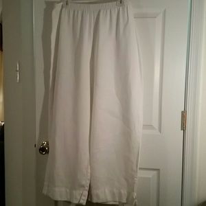 White 100% linen pants